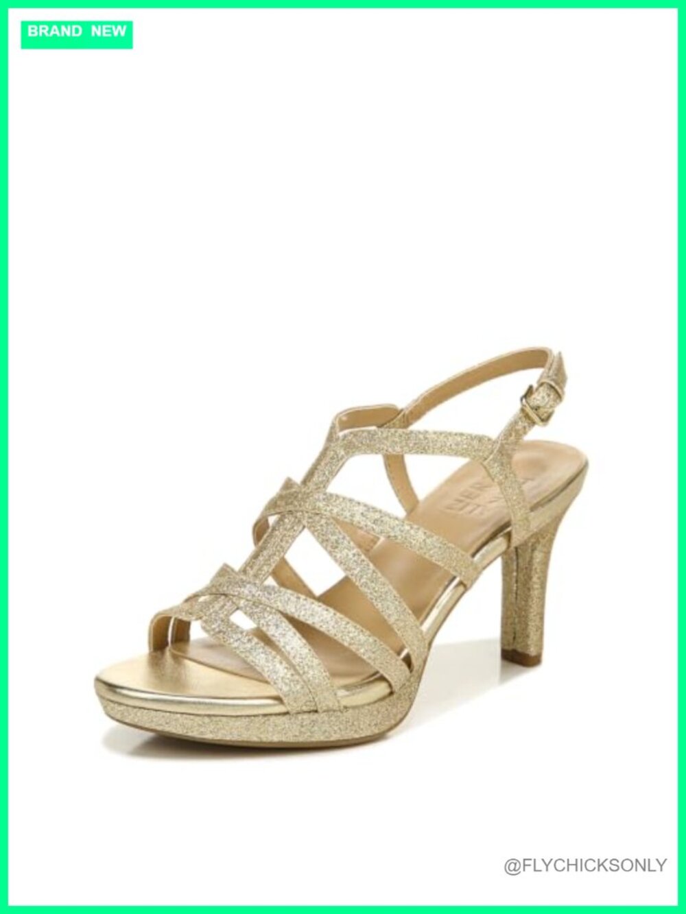 Naturalizer Baylor Strappy Platform High Heel Sandal Open Toe Buckle